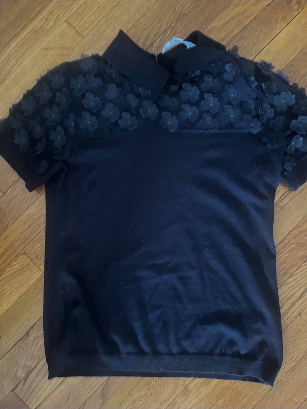 Draper James Short-Sleeve Fleurette Sweater